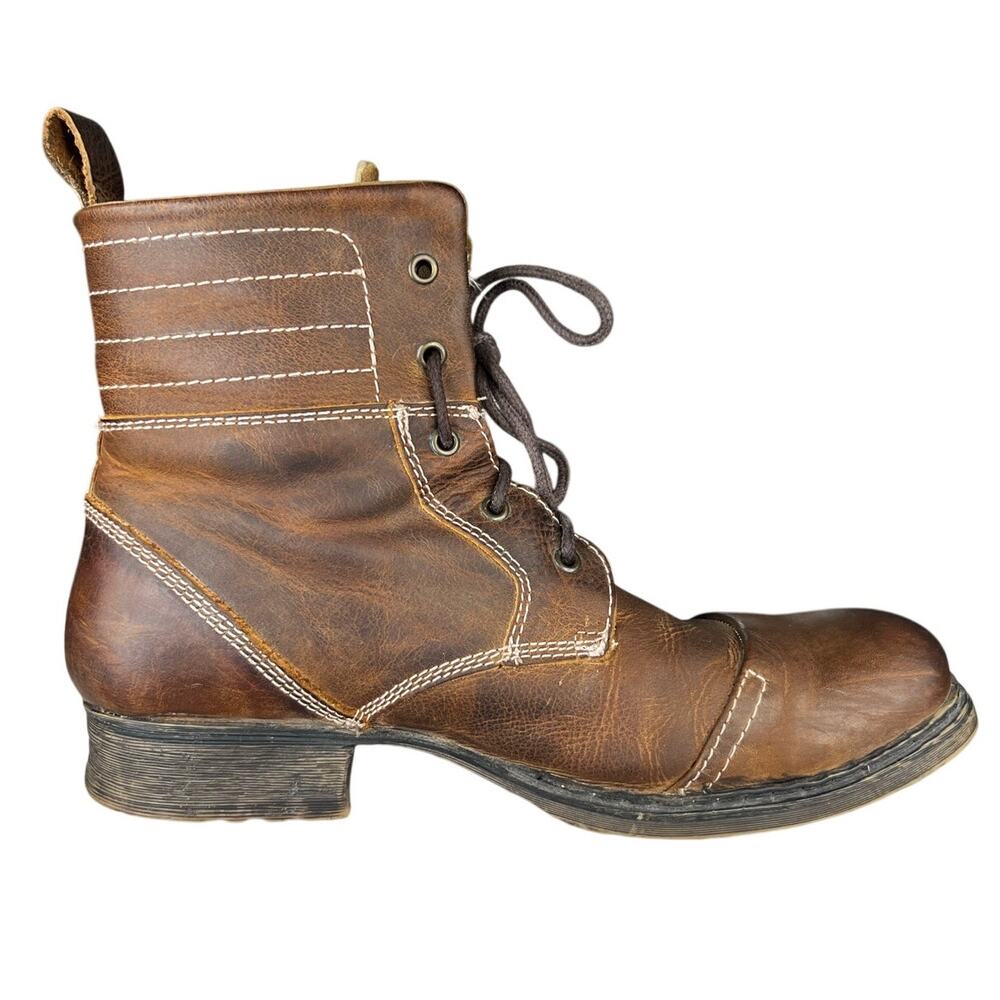 Bed Stu Men’s Den Brown Leather Lace Up Chukka Boots Size US 10.5 - Picture 4 of 10
